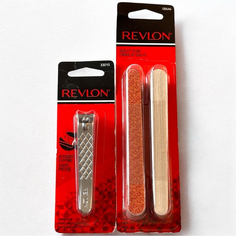 3/$15 Revlon Toenail Clipper and Emery Board Nail File Set